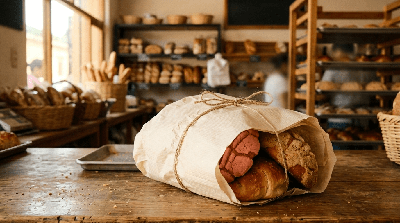 Bolsa kraft en panadería · CDMX